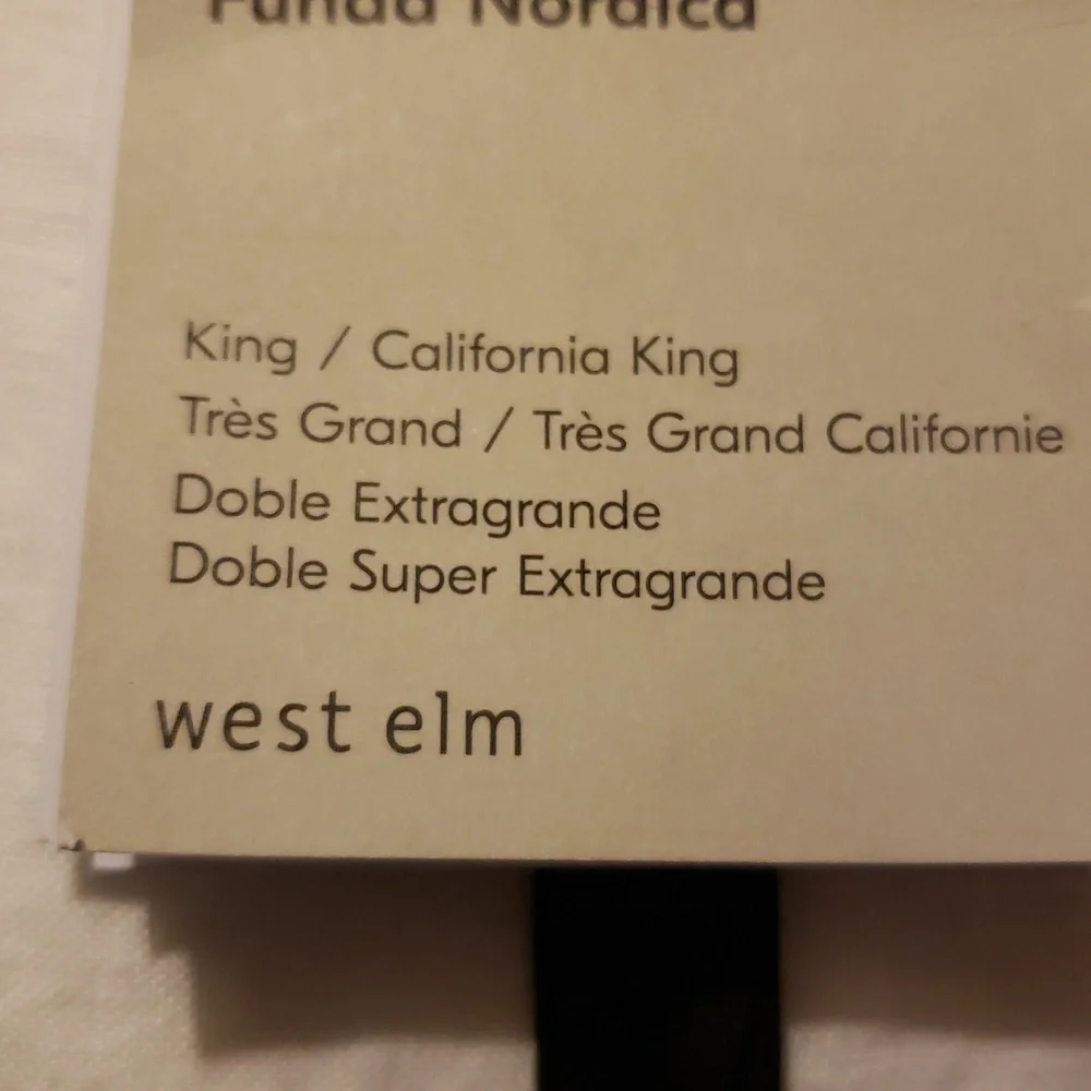 ❤️BUY 2 GET 1 FREE West Elm European Flax Linen Duvet Cover,King/California King